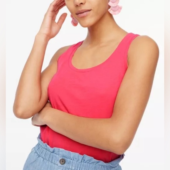 J. Crew Factory Slub Cotton Tank in Guava 🏝️ 🦩 - Picture 6 of 6